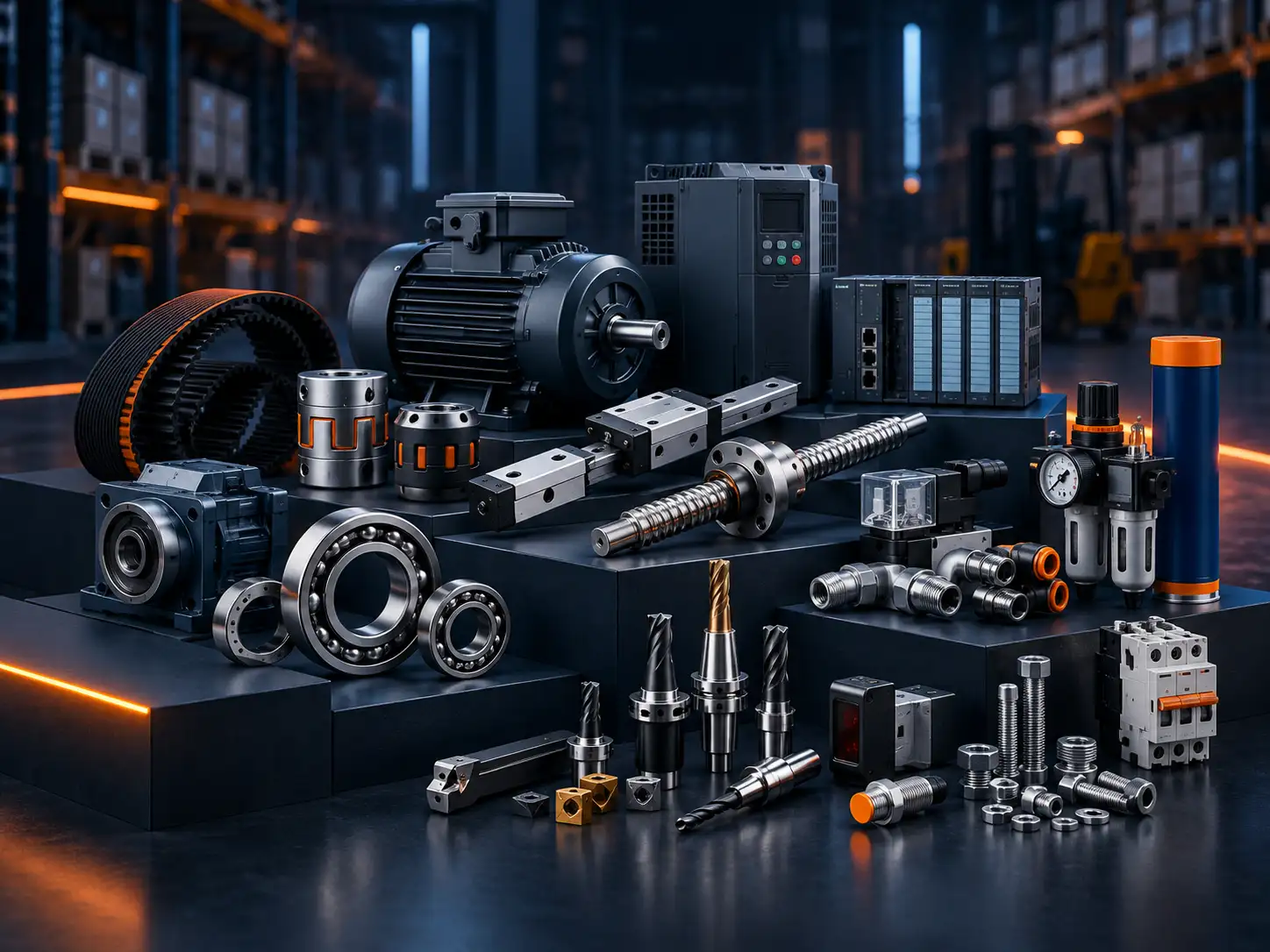 Industrial parts collage