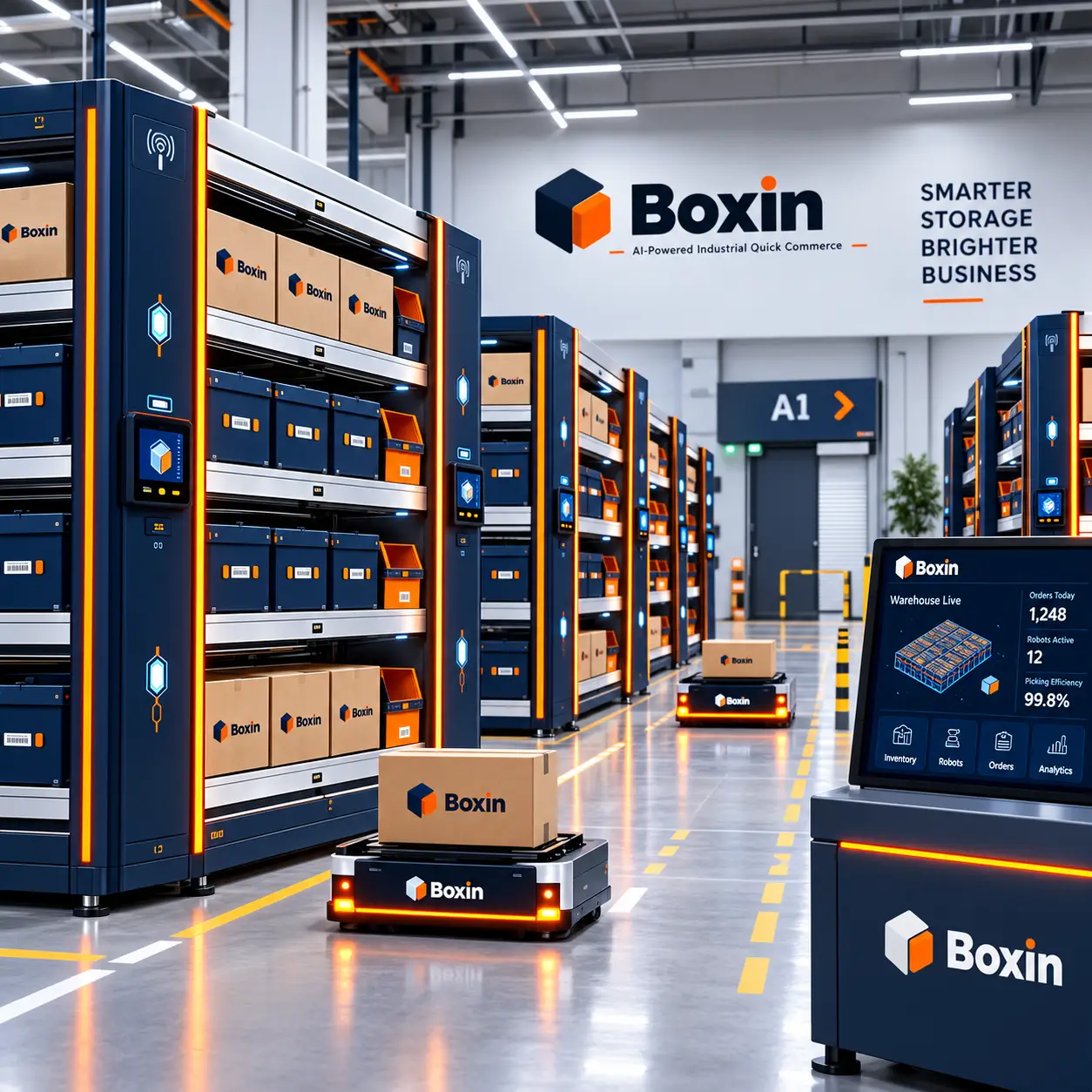 Why Boxin - Warehouse Rack with Parts